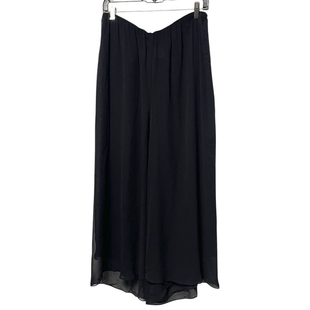 ALEX EVENINGS Chiffon Flutter Hem Back Petite Pants XL